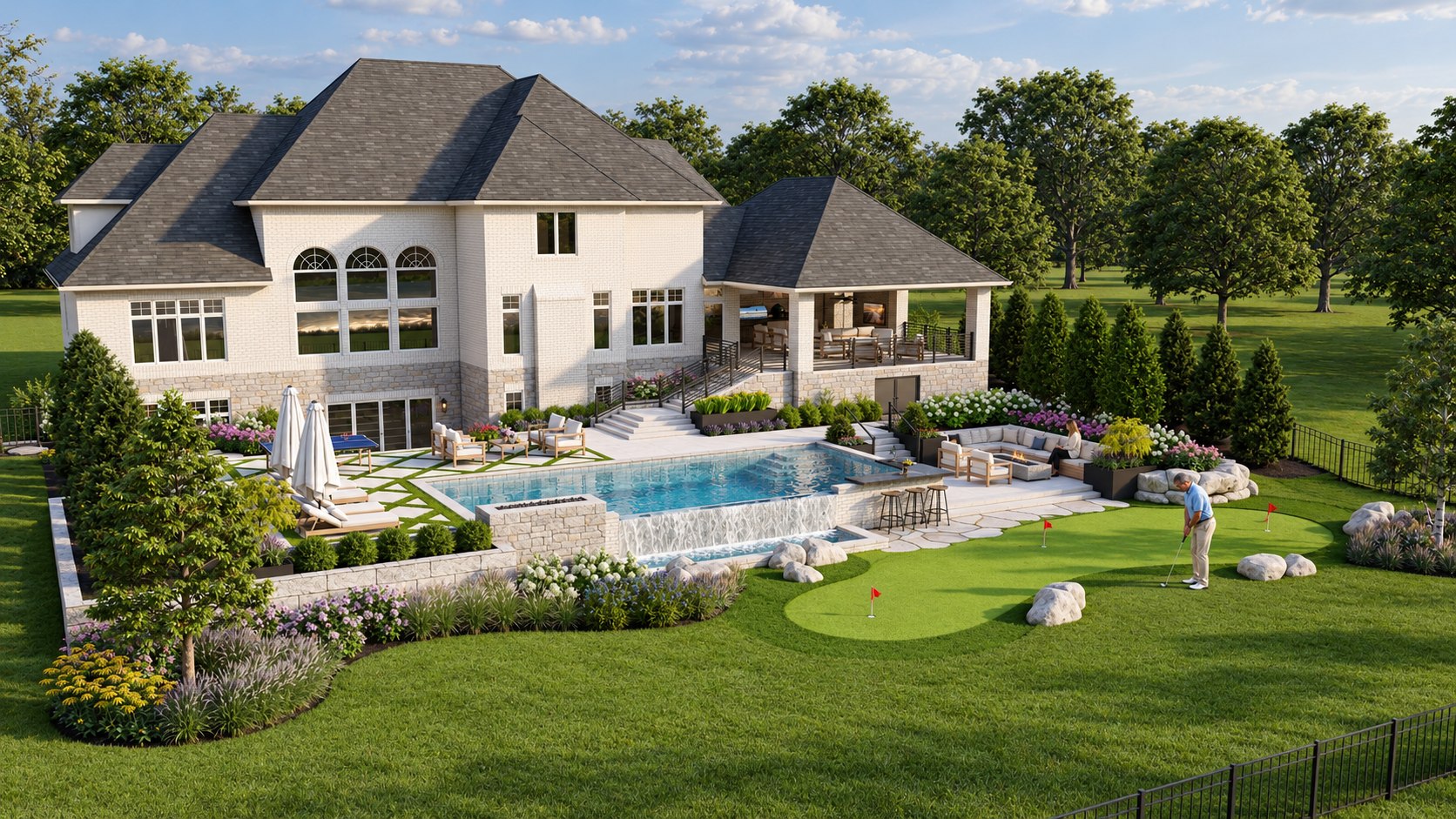 Terraced waterside garden · View 24