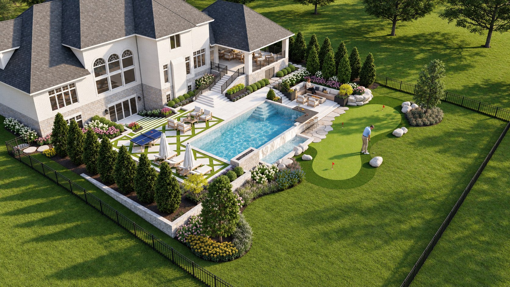 Terraced waterside garden · View 25