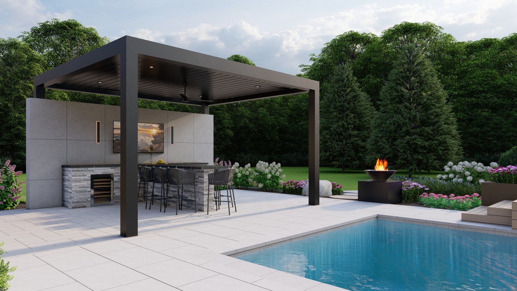Poolside retreat / Original Lumion render